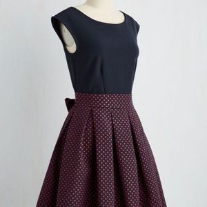 London and Done Black/Red Polka Dot Dress